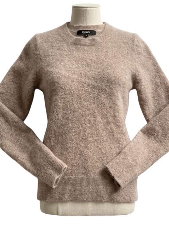 Quince Sweaters - Quince Mongolian Cashmere Crewneck Sweater Sz S Oatmeal Cozy Luxury Shrunken Fit